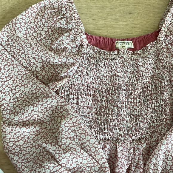 Hayden Girls size girls M mini dress with cute pink flower pattern - Picture 2 of 6